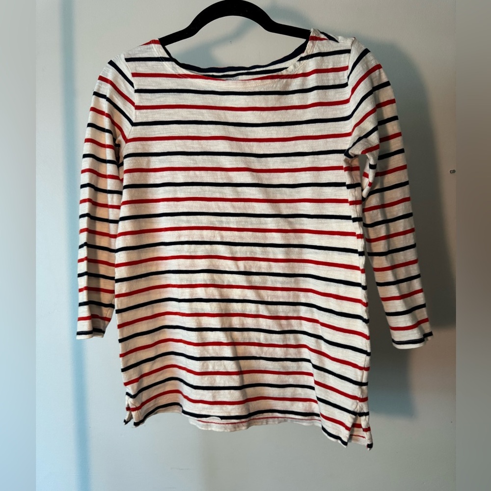 3/$10 Nautical Striped 3/4 Length Shirt